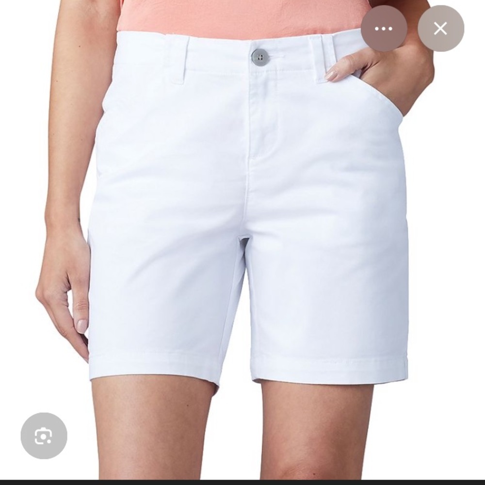 Lee Women's Platinum Label Modern Fit Classic White Shorts